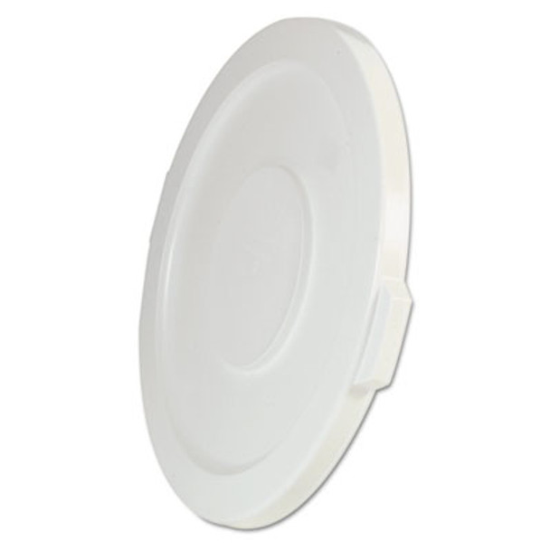 Brute Self-Draining Flat Top Lids For 32 Gal Round Brute Containers, 22.25" Diameter, White