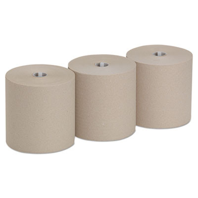 Pacific Blue Ultra Paper Towels, 1-Ply, 7.87" x 1,150 Ft, Natural, 3 Rolls/Carton