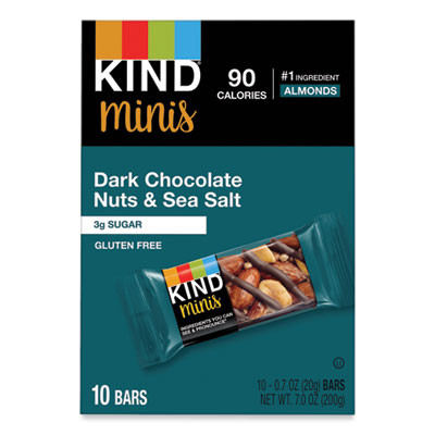 Minis, Dark Chocolate Nuts/Sea Salt, 0.7 Oz, 10/Pack