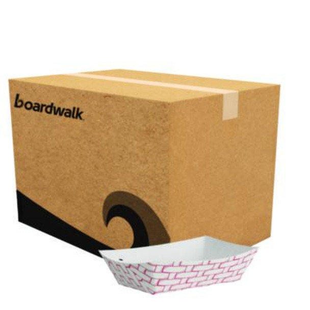 Paper Food Baskets, 0.25 Lb Capacity, 2.69 x 4 x 1.05, Red/White, 1,000/Carton