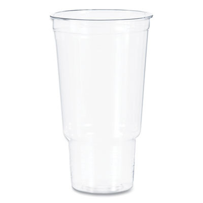 Ultra Clear Pedestal Pet Cups, 32 Oz, Plastic, Clear, 25/Bag, 20 Bags/Carton