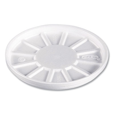 Vented Foam Lids, 8 Oz To 60 Oz Hot Cups, White, 50/Pack, 10 Packs/Carton