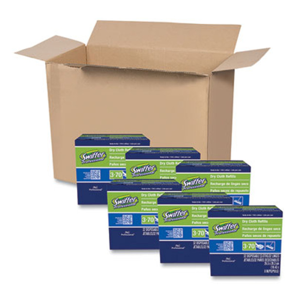 Dry Refill Cloths, 10.63 x 8, White, 32/Box, 6 Boxes/Carton