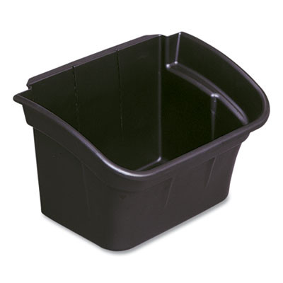 Utility Bin, 4 Gal, 17" x 12.13" x 10.5", Black