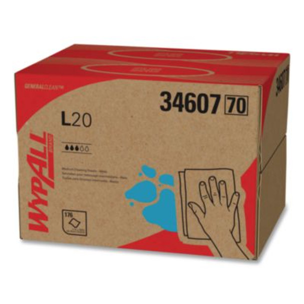 L20 Towels, Brag Box, 11.1 x 16.8, Unscented, White, 176/Box