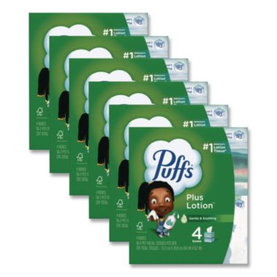 Plus Lotion Facial Tissue, 2-Ply, White, 56 Sheets/Box, 24 Boxes/Carton