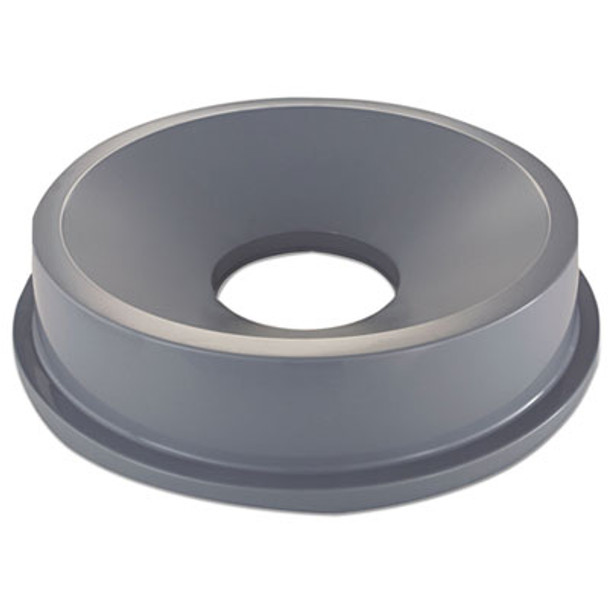 Round Brute Funnel Top Receptacle, For 32-Gallon Containers, 22.38" Diameter x 5h, Gray