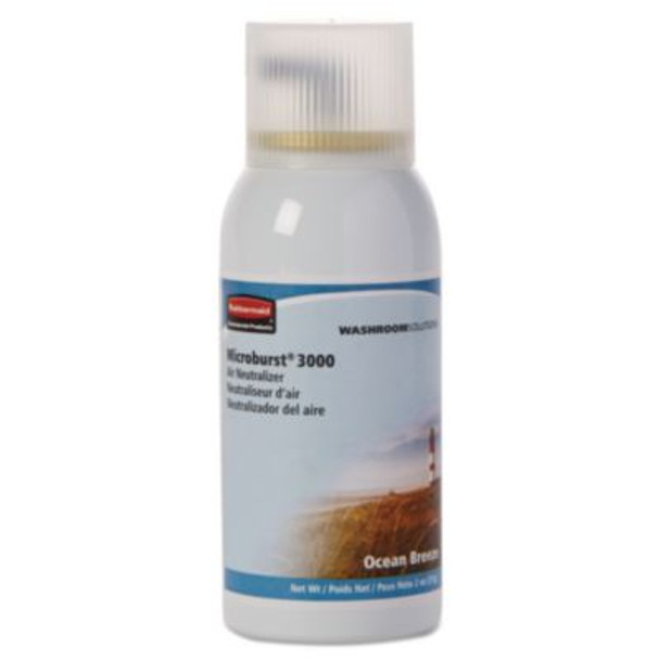Microburst 3000 Refill, Ocean Breeze, 2 Oz Aerosol Spray, 12/Carton