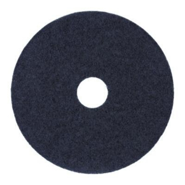 Stripping Floor Pads, 12" Diameter, Black, 5/Carton