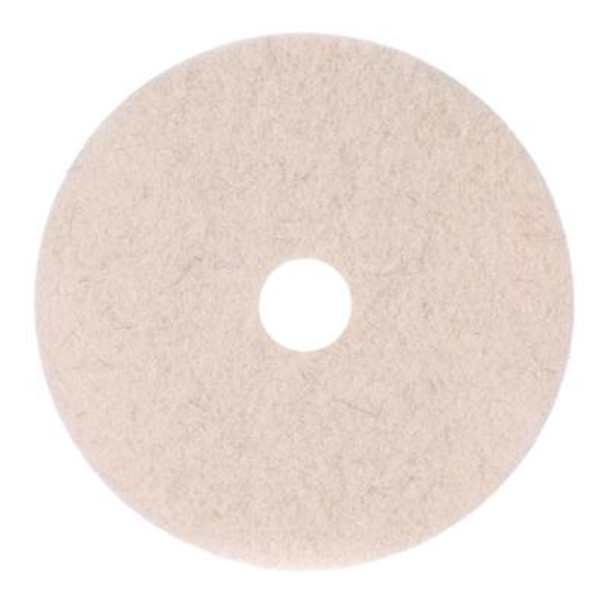 Natural Hog Hair Burnishing Floor Pads, 17" Diameter, Tan, 5/Carton