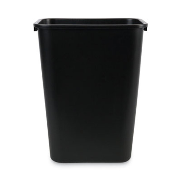 Soft-Sided Wastebasket, 41 Qt, Plastic, Black