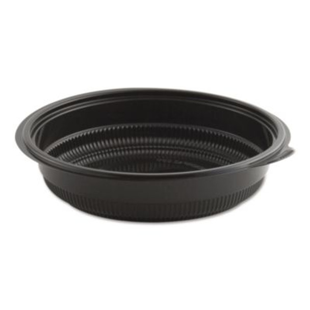 Microraves Incredi-Bowl Base, 32 Oz, 8.5" Diameter x 1.92" h, Black, Plastic, 150/Carton