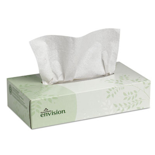 Facial Tissue, 2-Ply, White, 100 Sheets/Box, 30 Boxes/Carton