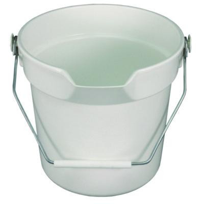Deluxe Heavy-Duty Bucket, 10 Qt, Polypropylene, Gray, 10.63" Dia