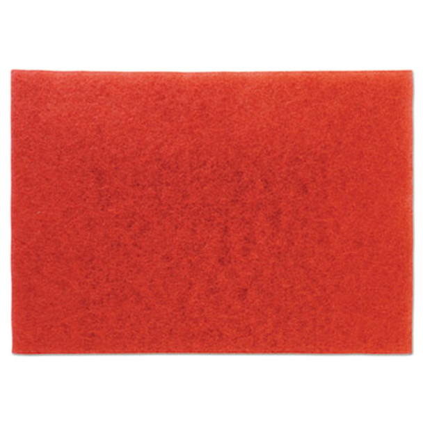 Low-Speed Buffer Floor Pads 5100, 28 X 14, Red, 10/Carton