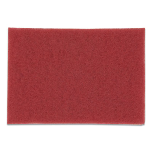 Low-Speed Buffer Floor Pads 5100, 20 X 14, Red, 10/Carton