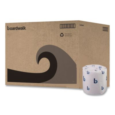 Two-Ply Toilet Tissue, Standard, Septic Safe, White, 4 x 3, 500 Sheets/Roll, 96 Rolls/Carton
