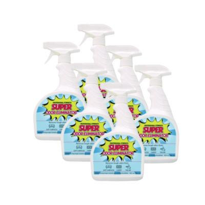Super Odor Eliminator, 32 Oz Spray Bottle, 6/Carton