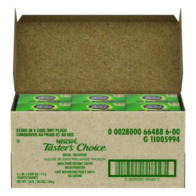 Taster's Choice Stick Pack, Decaf, 0.06 Oz, 80/Box, 6 Boxes/Carton