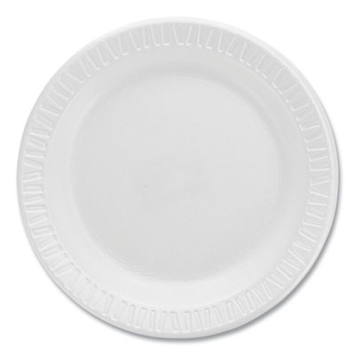 Quiet Classic Laminated Foam Dinnerware Plates, 6" Dia, White, 125/Pack, 8 Packs/Carton