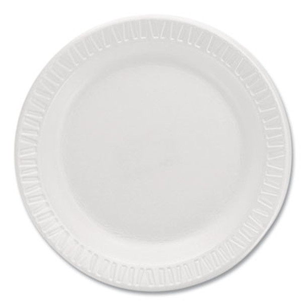Mediumweight Foam Dinnerware, Plate, 6" Dia, White, 125/Pack