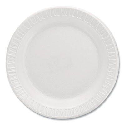 Mediumweight Foam Dinnerware, Plate, 6" Dia, White, 125/Pack