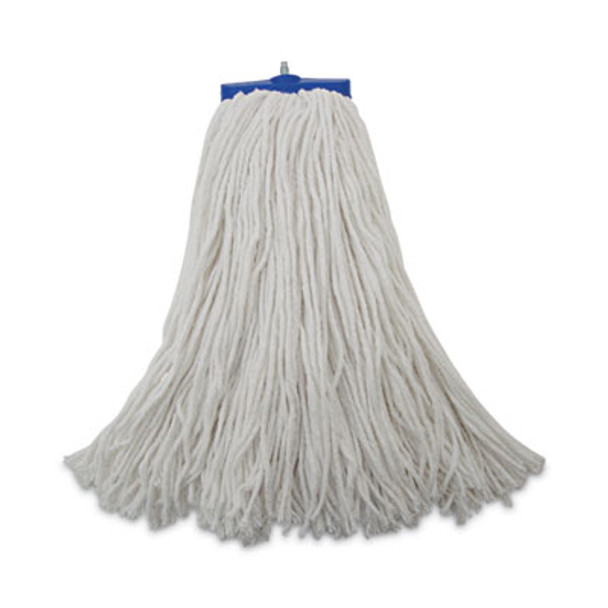 Mop Head, Economical Lie-Flat Head, Rayon Fiber, 20Oz, White, 12/Carton