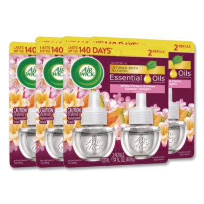 Scented Oil Refills, Summer Delights, 0.67 Oz, 2/Pack, 6 Packs/Carton