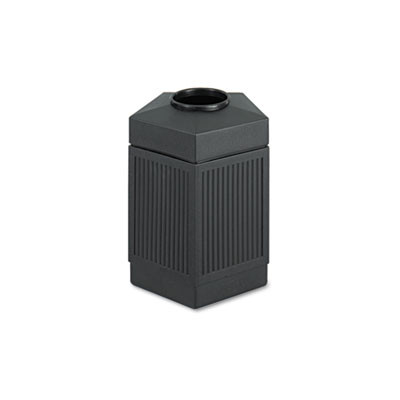 Canmeleon Indoor/Outdoor Pentagon Receptacle, 45 Gal, Polyethylene, Black