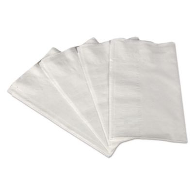 1/8-Fold Dinner Napkins, 2-Ply, 17 x 14.63, White, 300/Pack, 10 Packs/Carton