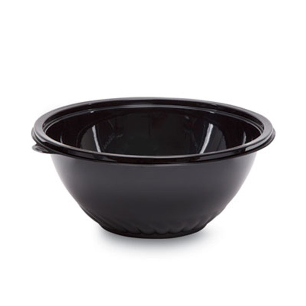 Caterline Pack n' Serve Plastic Bowl, 160 Oz, 12" Diameter x 5" h, Black, 25/Carton
