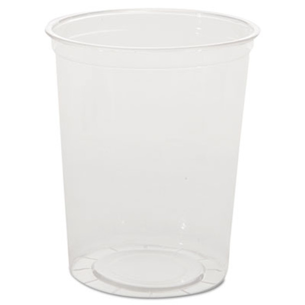 Deli Containers, 32 Oz, Clear, Plastic, 50/Pack, 10 Packs/Carton