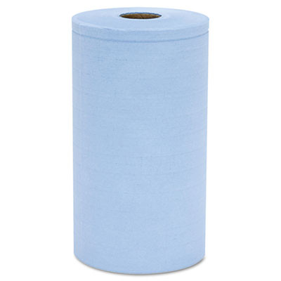 Prism Scrim Reinforced Wipers, 4-Ply, 9.75" x 275 Ft, Unscented, Blue, 6 Rolls/Carton
