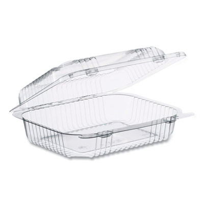 Staylock Clear Hinged Lid Containers, 6 x 7 x 2.1, Clear, Plastic, 125/Packs, 2 Packs/Carton