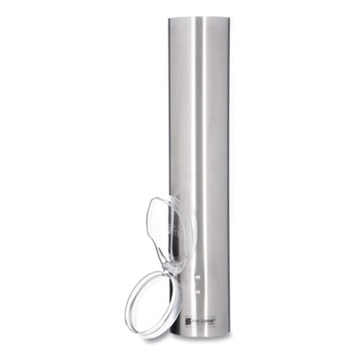 Small Pull-Type Water Cup Dispenser, For 5 Oz Cups, Stainless Steel
