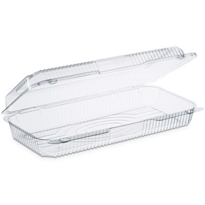 Staylock Clear Hinged Lid Containers, 50.2 Oz, 6.8 x 13.4 x 2.6, Plastic, 200/Carton