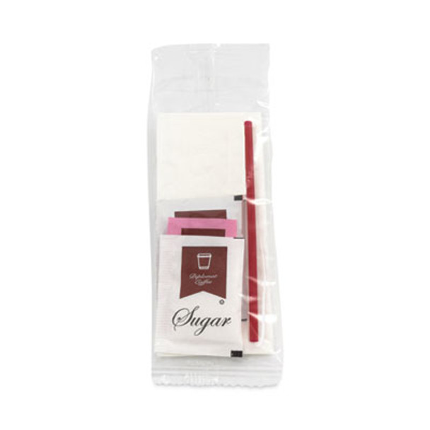 Economy Coffee Condiment Kit, 500/Carton