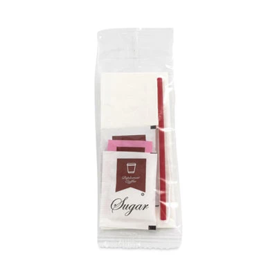 Economy Coffee Condiment Kit, 500/Carton