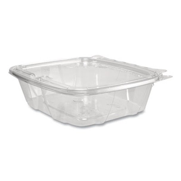 Clearpac Safeseal Rpet Tamper-Resistant Container, Proplanet Seal, Flat Lid, 24 Oz, Clear, 100/Bag, 2 Bags/Carton