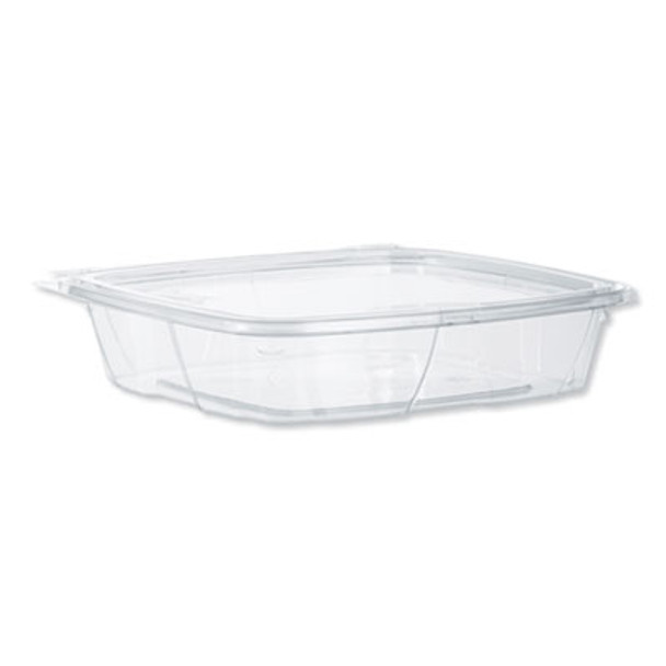 Clearpac Safeseal Tamper-Resistant/Evident Containers, Flat Lid, 35 Oz, Clear, Plastic, 100/Bag, 2 Bags/Carton