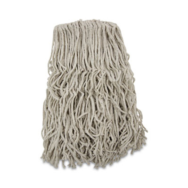 Banded Cotton Mop Heads, 24Oz, White, 12/Carton