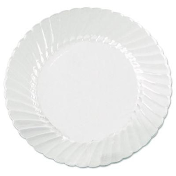 Classicware Plates, Plastic, 6" Dia, Clear, 18/Bag, 10 Bags/Carton