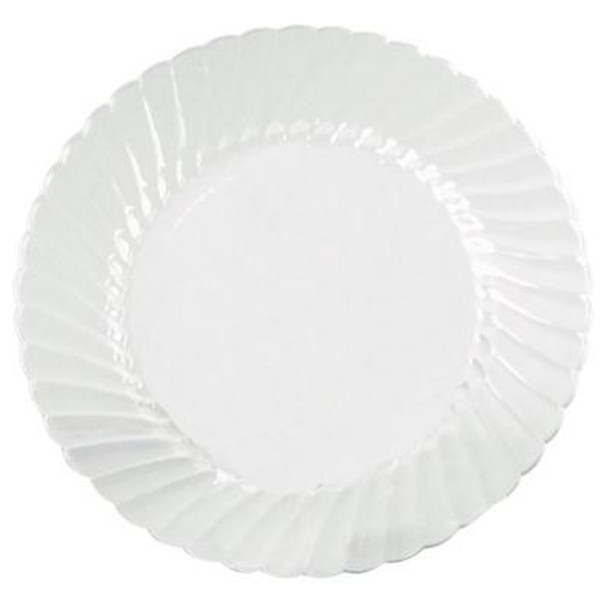 Classicware Plates, Plastic, 9" Dia, Clear, 10/Bag, 18 Bags/Carton