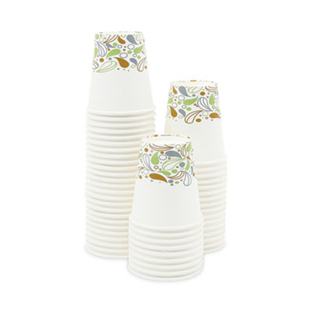 Deerfield Printed Paper Hot Cups, 10 Oz, 50/Sleeve, 20 Sleeves/Carton