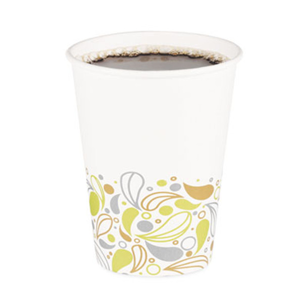 Deerfield Printed Paper Hot Cups, 12 Oz, 50/Sleeve, 20 Sleeves/Carton