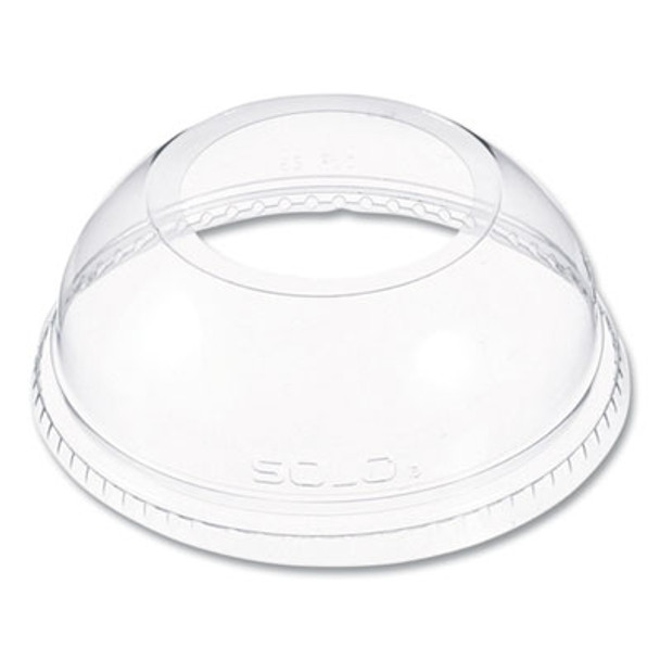 Open-Top Dome Lid, With 1.9" Dia Hole, Fits 16 Oz To 24 Oz Cold Cups, Plastic, Clear, 1,000/Carton