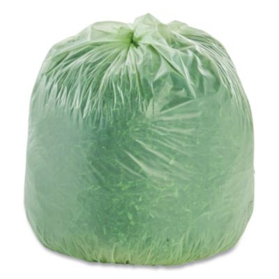 Ecosafe-6400 Bags, 32 Gal, 0.85 Mil, 33" X 48", Green, 50/Box