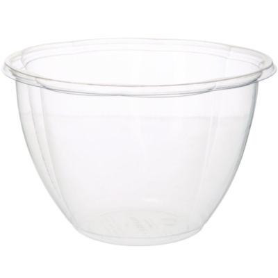 Salad Bowls, 48 Oz, 6.69" Diameter x 4.38" h, Clear, Plastic, 300/Carton