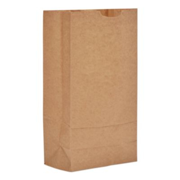 Grocery Paper Bags, 10# Size, 35# Basis Weight, 7" x 4.38" x 13.75", Kraft, 500/Bundle