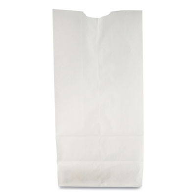 Grocery Paper Bags, 10# Size, 35# Basis Weight, 7" x 4.38" x 13.75", White, 500/Bundle